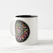 Mandala Zweifarbige Tasse (Vorderseite Links)