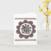 Mandalagrußkarten Karte (Gelbe Blume)