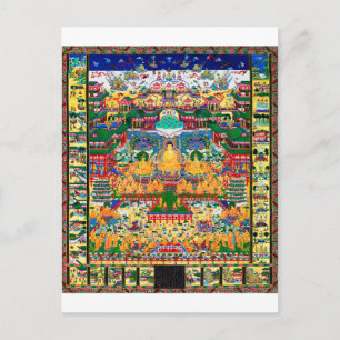 Mandalakosmisches Diagramm zur Meditation Postkarte