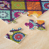 Mandalamuster bunter Marokkaner Puzzle (Seite)
