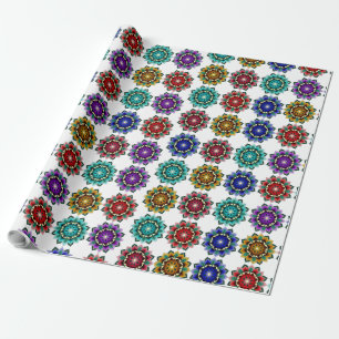 Mandalan in verschiedenen Farben Geschenkpapier