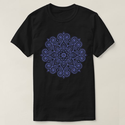 Mandalas 1Blau T-Shirt (Design vorne)