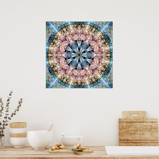 Mandalas aus dem Herzen des Mitgefühls 1 Print Poster (Küche)