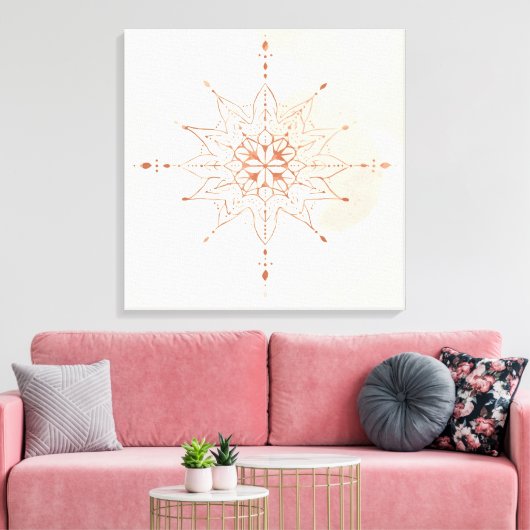Mandalas Boho Wall Art | Sacred Geometry Leinwanddruck (Insitu (Wohnzimmer))