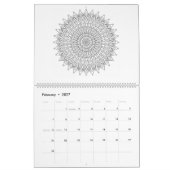 Mandalas-erwachsener Farbton-Kalender Kalender (Feb 2027)
