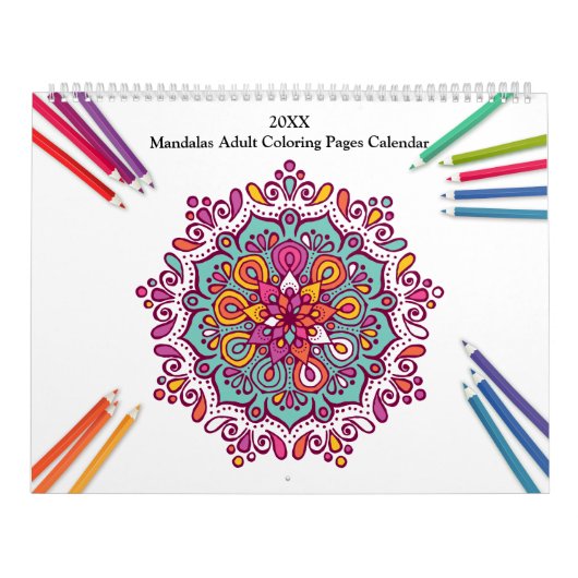 Mandalas-erwachsener Farbton-Kalender Kalender (Titelbild)