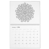 Mandalas-erwachsener Farbton-Kalender Kalender (Jan 2026)