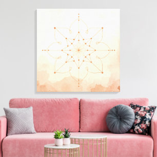 Mandalas Heilige Geometrie Wandkunst Moderne Boh Leinwanddruck