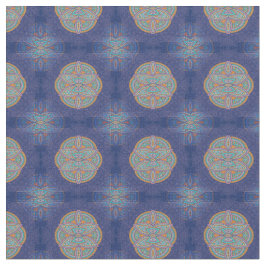 Mandalas im Mix Blau Wiederholmuster Stoff
