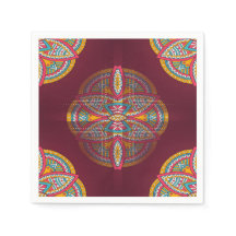 Mandalas in gemischten Maronen - Rote und Wiederho