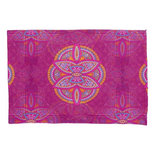 Mandalas in gemischten Pinselfarben wiederholen Mu Kissenbezug (Vorderseite)