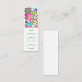 Mandalas-, Katzen-u. Blumen-Fantasie-Muster Mini Visitenkarte (Vorne/Hinten)