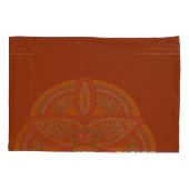 Mandalas mit gemischten Maroon-Wiederholmustern Kissenbezug (Rückseite)