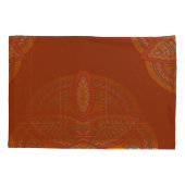 Mandalas mit gemischten Maroon-Wiederholmustern Kissenbezug (Rückseite)