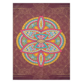 Mandalas mit gemischten Maroon-Wiederholmustern Tischdecke (Vorderseite)