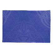 Mandalas mit holländisch-blauen Wiederholmustern Kissenbezug (Rückseite)