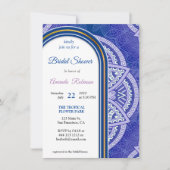 Mandalas mit Mix Blue und Navy Hintergrund Einladung (Vorderseite)