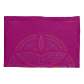 Mandalas mit rosa gemischten Wiederholmustern Kissenbezug (Rückseite)