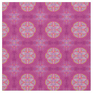 Mandalas mit rosa gemischten Wiederholmustern Stoff
