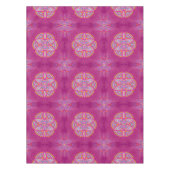 Mandalas mit rosa gemischten Wiederholmustern Tischdecke (Vorderseite)