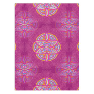 Mandalas mit rosa gemischten Wiederholmustern Tischdecke