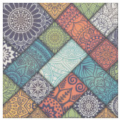 Mandalas quadrieren Rechtecke mit Farbmuster Stoff (Nahaufnahme)