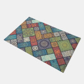 Mandalas quadrieren Rechtecke mit gedämpften Farbe Fußmatte (Schrägansicht)