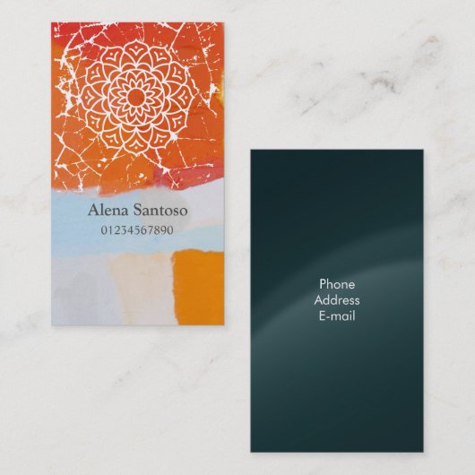 Mandalas-Visitenkarte Visitenkarte (Vorne/Hinten)