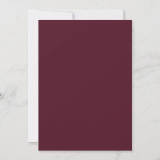 Mandalase auf Maroon-Hintergrund Einladung (Rückseite)