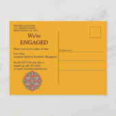 Mandalase auf Maroon-Hintergrund Einladungspostkarte (Rückseite)