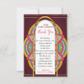 Mandalase auf Maroon-Hintergrund RSVP Karte (Vorderseite)