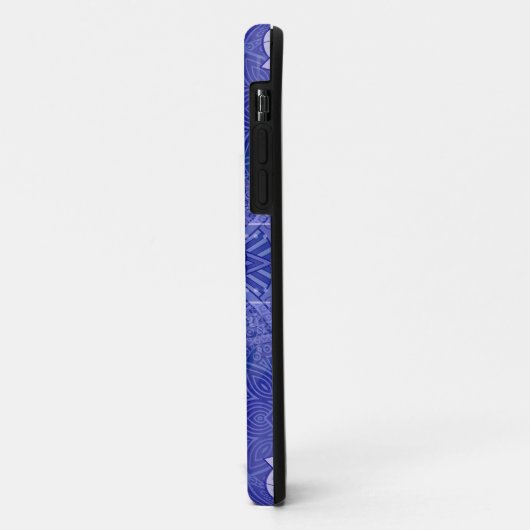 Mandalase für das klassische blaue Wiederholdesign Case-Mate iPhone Hülle (Hinten/Links)