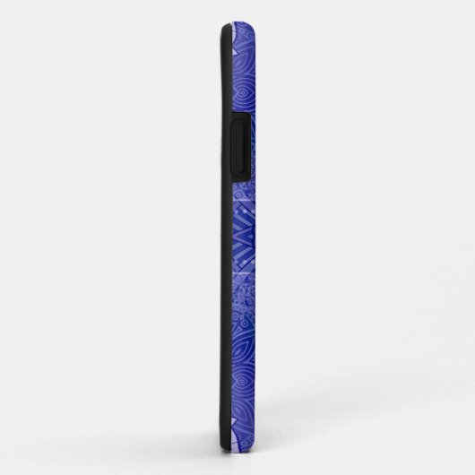 Mandalase für das klassische blaue Wiederholdesign Case-Mate iPhone Hülle (Hinten/Rechts)