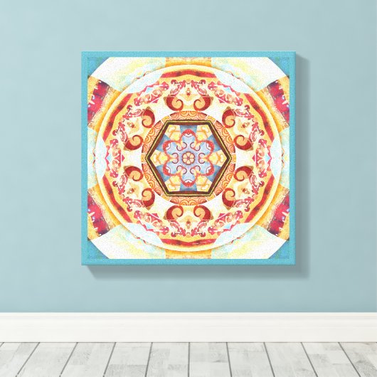 Mandalase für die Zeit des Übergangs 4 Wrapped Can Leinwanddruck (Insitu (Holzboden))