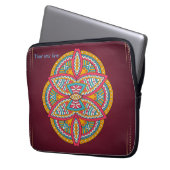 Mandalase für Maroon-Wiederholdesign Laptopschutzhülle (Vorderseite Links)
