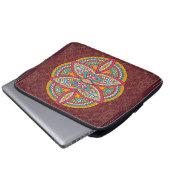 Mandalase für Maroon-Wiederholdesign Laptopschutzhülle (Vorne Knopf)