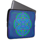 Mandalase für Navy Blue-Wiederholungsdesign Laptopschutzhülle (Vorne Rechts)