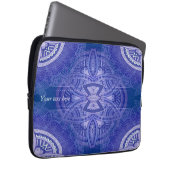 Mandalase im holländisch-blauen Wiederholdesign Laptopschutzhülle (Vorne Rechts)