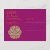 Mandalase in Cerise Pinks & Bearbeitungswiederholm Ankündigungspostkarte (Rückseite)