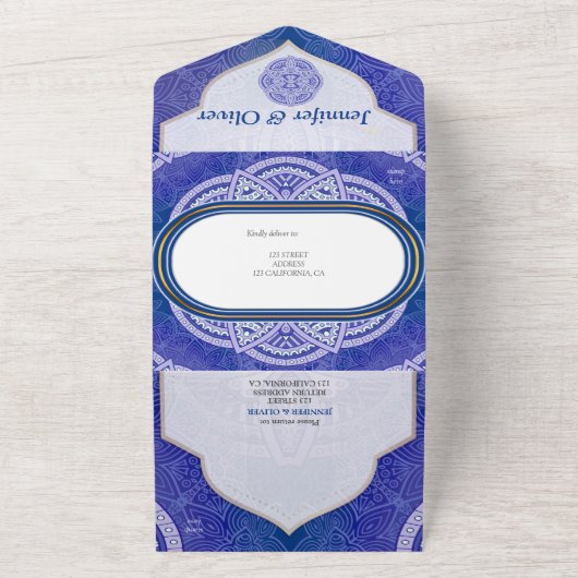 Mandalase in holländischer Farbe All In One Einladung (Außenbereich)