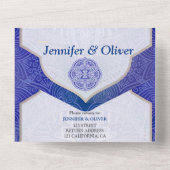 Mandalase in holländischer Farbe All In One Einladung (Rückseite)