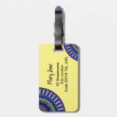 Mandalases Blue Tranquil Elegante Einfach Gepäckanhänger (Rückseite vertikal)