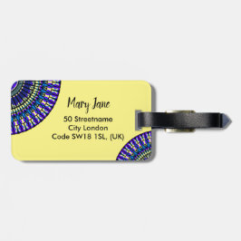 Mandalases Blue Tranquil Elegante Einfach Gepäckanhänger