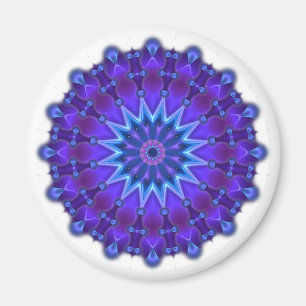 Mandalastern im Blau Magnet