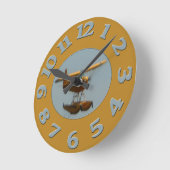 Mandalay Floatplane Runde Wanduhr (Winkel)