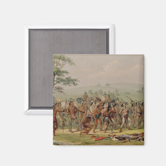 Mandan Archery Contest, c.1832 Magnet (Vorderseite/Rückseite)