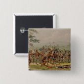 Mandan Bogenschießen-Wettbewerb, c.1832 Button (Vorne & Hinten)