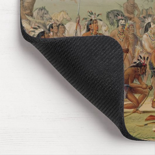 Mandan Bogenschießen-Wettbewerb, c.1832 Mousepad (Ecke)