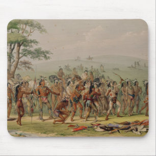 Mandan Bogenschießen-Wettbewerb, c.1832 Mousepad