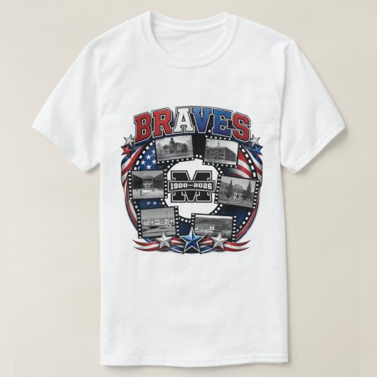 Mandan BRAVES High Schools T-Shirt (Design vorne)